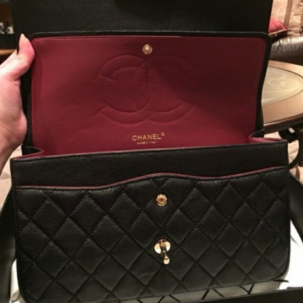 Chanel caviar double flap